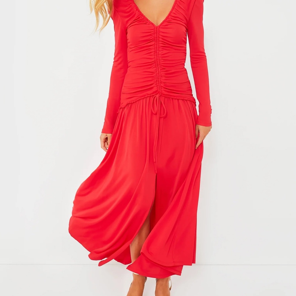 Farm Rio Red Rouched Dress, EUC - Picture 5 of 5